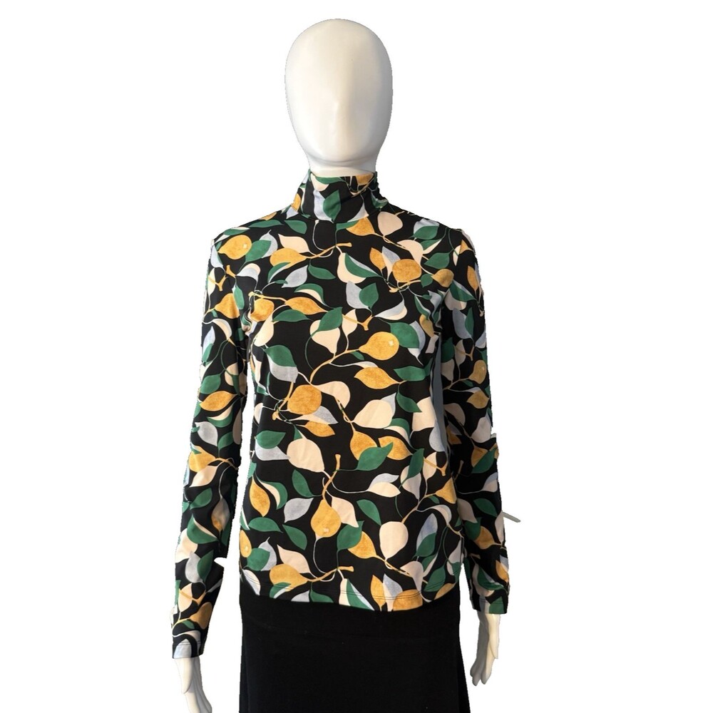 La Double J Top Turtleneck Orchard Fruit Made in Italy Retro Boho Designer SZ L